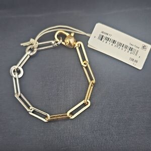 JENNY BIRD Two-Tone Gold and Silver Chain Bracelet